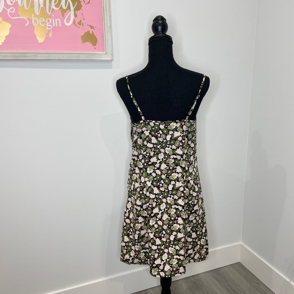 VERO MODA Helen Cowl Neck Recycled Polyester Slip Dress in Ivy Green - Picture 5 of 9